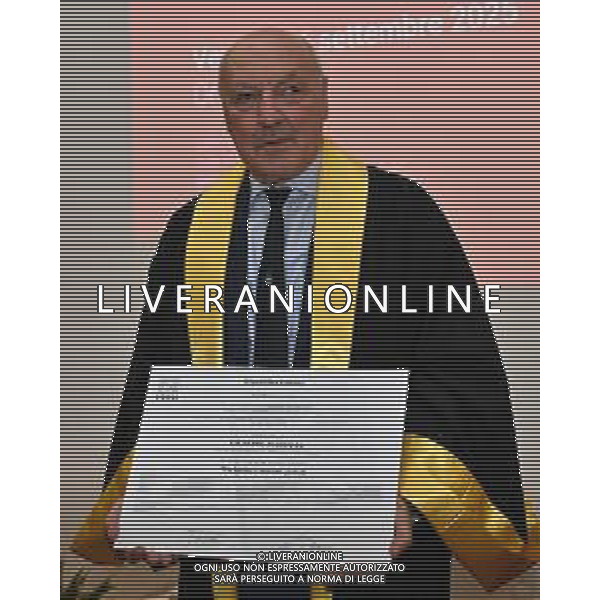 TVRG Laurea Giuseppe Marotta nella foto Giuseppe Marotta Milano 26-09-2025 Giuseppe Marotta presidente Inter riceve la laurea Honoris Causa dall\'Università Milano Bicocca foto Roberto Garavaglia/Agenzia Aldo Liverani sas