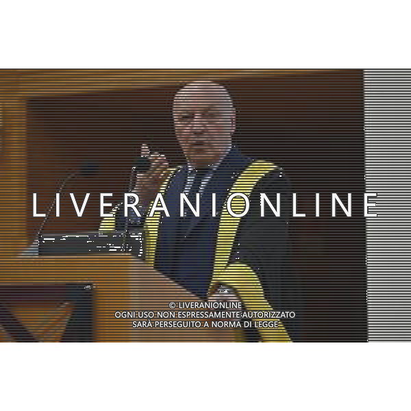 TVRG Laurea Giuseppe Marotta nella foto Giuseppe Marotta Milano 26-09-2025 Giuseppe Marotta presidente Inter riceve la laurea Honoris Causa dall\'Università Milano Bicocca foto Roberto Garavaglia/Agenzia Aldo Liverani sas