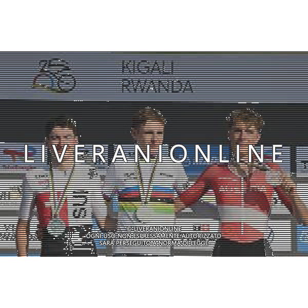 26-09-2025 World Championships U23; 2025, Red Bull - Bora Hansgrohe Development; 2025, Svizzera; 2025, Austria; Finn, Lorenzo Mark; Huber, Jan; Schrettl, Marco; Kigali; ©SIROTTI - AGENZIA ALDO LIVERANI SAS