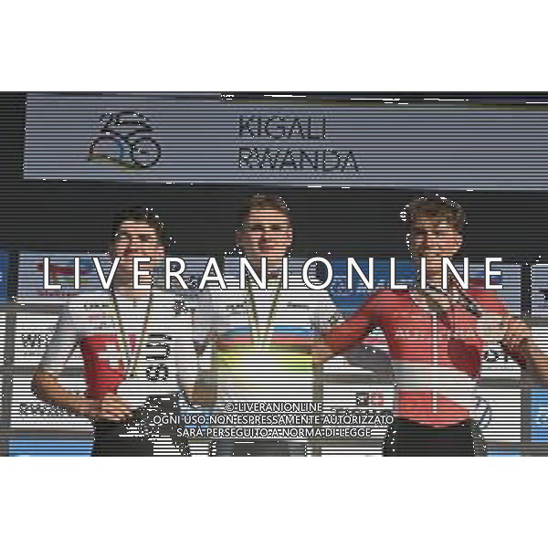 26-09-2025 World Championships U23; 2025, Red Bull - Bora Hansgrohe Development; 2025, Svizzera; 2025, Austria; Finn, Lorenzo Mark; Huber, Jan; Schrettl, Marco; Kigali; ©SIROTTI - AGENZIA ALDO LIVERANI SAS