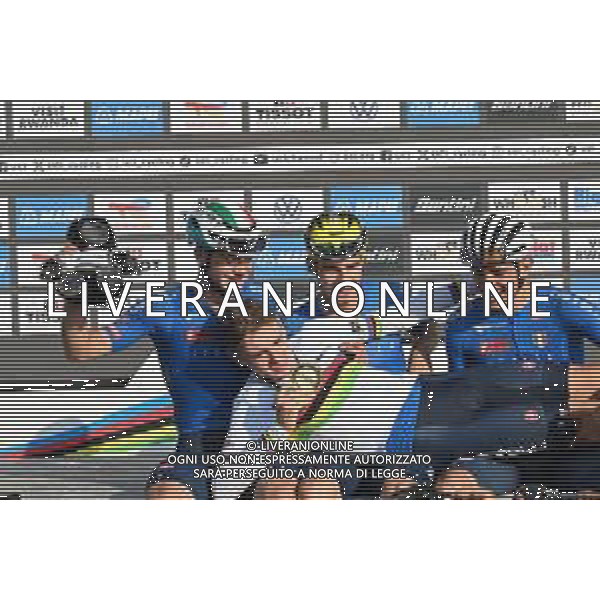 26-09-2025 World Championships U23; 2025, Italia; Finn, Lorenzo Mark; Borgo, Alessandro; Gualdi, Simone; Mattio, Pietro; Kigali; ©SIROTTI - AGENZIA ALDO LIVERANI SAS