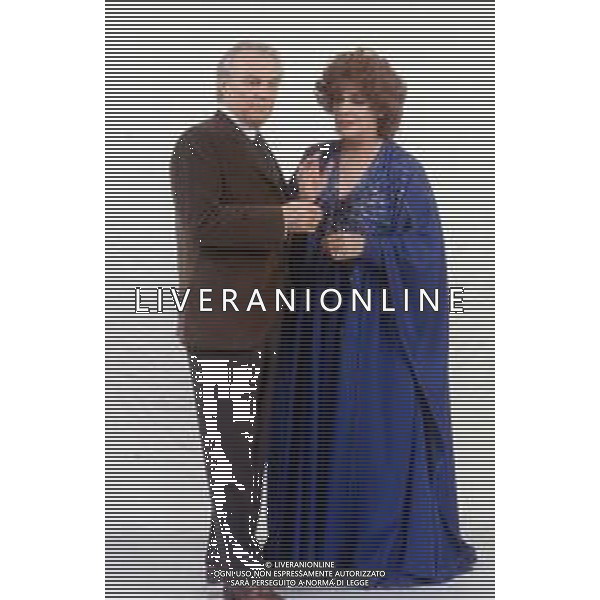 COL-RETROSPETTIVA GIORGIO ALBERTAZZI ATTORE NELLA FOTO GIORGIO ALBERTAZZI-ANNA PROCLEMER FOTO RENATO LANI-AG ALDO LIVERANI SAS