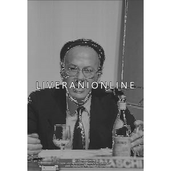 DIA - RETROSPETTIVA PIERLUIGI MAGNASCHI GIORNALISTA NELLA FOTO PIERLUIGI MAGNASCHI DIRETTORE DEL QUOTIDIANO ‘ ITALIA OGGI ‘ NOVEMBRE 1987 - AGENZIA ALDO LIVERANI SAS
