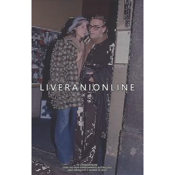 DIAP-RETROSPETTIVA GIORGIO ALBERTAZZI ATTORE NELLA FOTO GIORGIO ALBERTAZZI A MILANO CON ELISABETTA POZZI AG ALDO LIVERANI SAS  