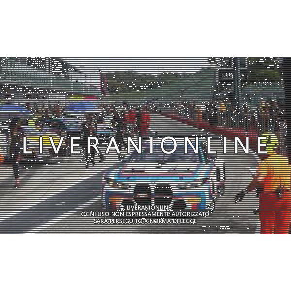 IMOLA 27 09 2025 AUTODROMO ENZO E DINO FERRARI ACI RACING WEEKEND GARA CAMPIONATO ITALIANO GRAN TURISMO SPRINT GT3 NELLA FOTO CECCATO RACING CAMPIONI JENS KLINGSMAN E JESSE KROHN SU PIT LINE FOTO GIANNI SANNA-AG ALDO LIVERANI SAS