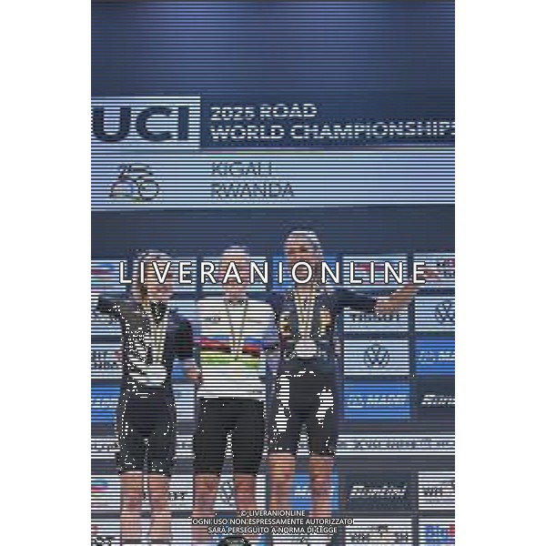 27-09-2025 World Championships Elite Women; 2025, Canada; 2025, New Zealand; 2025, Spain; Vallieres Mill, Magdeline; Fisher Black, Niamh; Garcia, Mavi; Kigali; foto stefano sirotti-ag aldo liverani sas