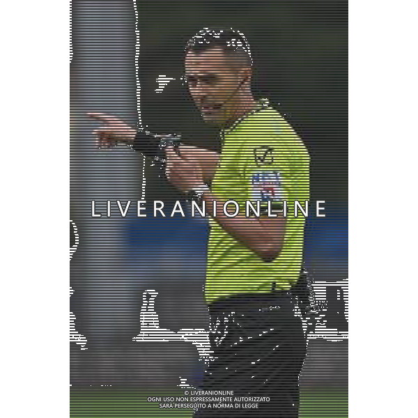 TVRG Como vs Cremonese nella foto l\'arbitro Marco Di Bello di Brindisi Como 27-09-2025 Stadio Giuseppe Sinigaglia Como vs Cremonese Campionato Serie A Enilive - 5a giornata foto Roberto Garavaglia/Agenzia Aldo Liverani sas