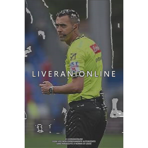 TVRG Como vs Cremonese nella foto l\'arbitro Marco Di Bello di Brindisi Como 27-09-2025 Stadio Giuseppe Sinigaglia Como vs Cremonese Campionato Serie A Enilive - 5a giornata foto Roberto Garavaglia/Agenzia Aldo Liverani sas