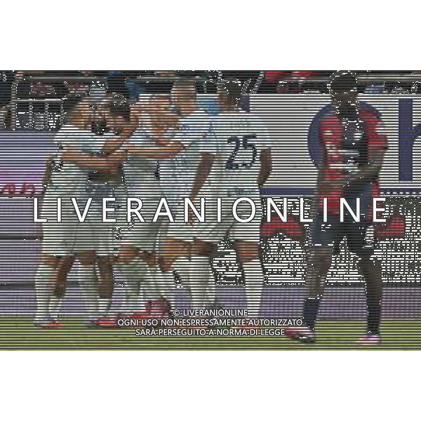27-9-2025. Cagliari calcio-Inter F.C. 5¬∞ giornta serie A 2025/2026, campionato calcio Italia, stadio Unipol Domus Cagliari. Foto Salvatore Moi/Agenzia Aldo Liverani s.as. Nella foto: Gol Inter in trasferta allo stadio Unipol Domus contro Cagliari. Segna: Pio Esposito Inter