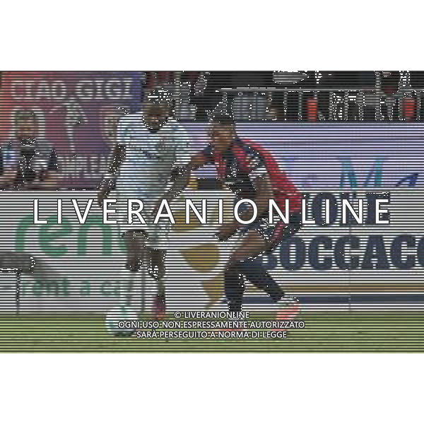 27-9-2025. Cagliari calcio-Inter F.C. 5¬∞ giornta serie A 2025/2026, campionato calcio Italia, stadio Unipol Domus Cagliari. Foto Salvatore Moi/Agenzia Aldo Liverani s.as. Nella foto: Marcus Thuram Inter, Yerry Mina Cagliari