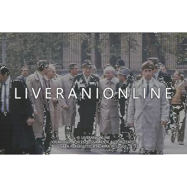 DIAP-RETROSPETTIVA FRANCESCO COSSIGA POLITICO NELLA FOTO FRANCESCO COSSIGA IN VISITA A MILANO NELL\'ANNO 1985 AG ALDO LIVERANI SAS