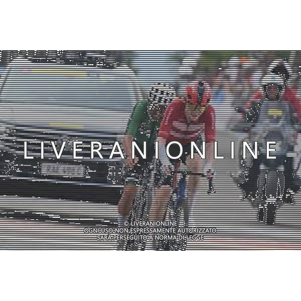 28-09-2025 World Championships Elite; 2025, Lidl - Trek; 2025, Ef Education - Easypost; Skjelmose Jensen, Mattias; Healy, Ben; Kigali; foto stefano sirotti-ag aldo liverani sas