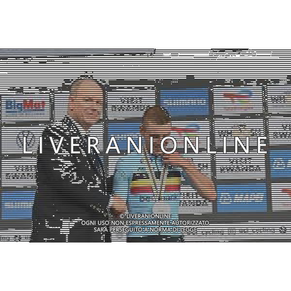 28-09-2025 World Championships Elite; 2025, Soudal - Quick Step; Evenepoel, Remco; Principe, Alberto Di Monaco; Kigali; ©SIROTTI - AGENZIA ALDO LIVERANI SAS