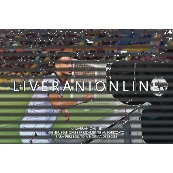 TVEM September 28, 2025 Lecce, Italy - US Lecce vs Bologna FC - Italian soccer serie A 2025/26 - Via Del Mare Stadium. In the pic: Riccardo Orsolini of Bologna FC celebrates after scoring a goal ©TVEM Mastrodonato Emmanuele - AGENZIA ALDO LIVERANI SAS