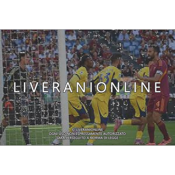 TVPG AS Roma vs Hellas Verona Fc nella foto confusione dopo goal annullato Hellas Verona 28-09-2025 Stadio Olimpico, Roma (ITA) - Serie A Enilive 2025/26 Quinta Giornata ©TVPG Pasquale Golia - AGENZIA ALDO LIVERANI SAS