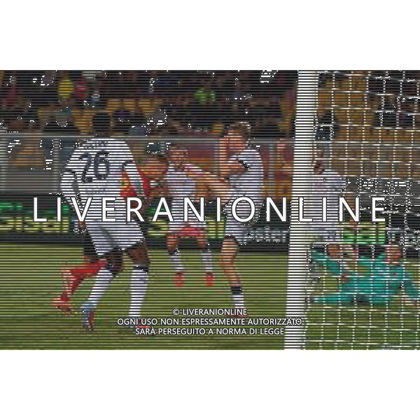 TVEM September 28, 2025 Lecce, Italy - US Lecce vs Bologna FC - Italian soccer serie A 2025/26 - Via Del Mare Stadium. In the pic: Francesco Camarda of US Lecce scores a goal of 2-2 ©TVEM Emmanuele Mastrodonato - AGENZIA ALDO LIVERANI SAS