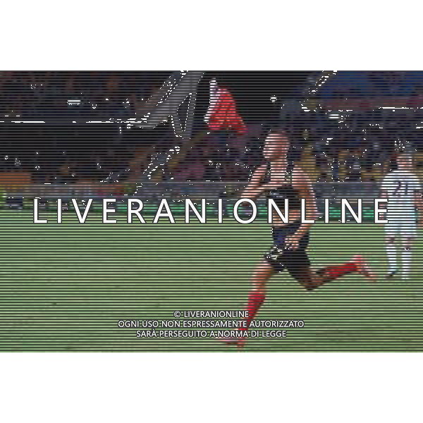 TVEM September 28, 2025 Lecce, Italy - US Lecce vs Bologna FC - Italian soccer serie A 2025/26 - Via Del Mare Stadium. In the pic: Francesco Camarda of US Lecce celebrates after scoring a goal ©TVEM Emmanuele Mastrodonato - AGENZIA ALDO LIVERANI SAS