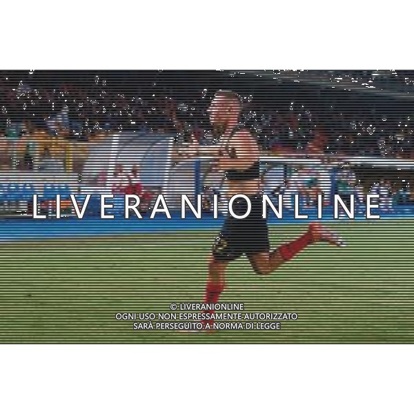 TVEM September 28, 2025 Lecce, Italy - US Lecce vs Bologna FC - Italian soccer serie A 2025/26 - Via Del Mare Stadium. In the pic: Francesco Camarda of US Lecce celebrates after scoring a goal ©TVEM Emmanuele Mastrodonato - AGENZIA ALDO LIVERANI SAS