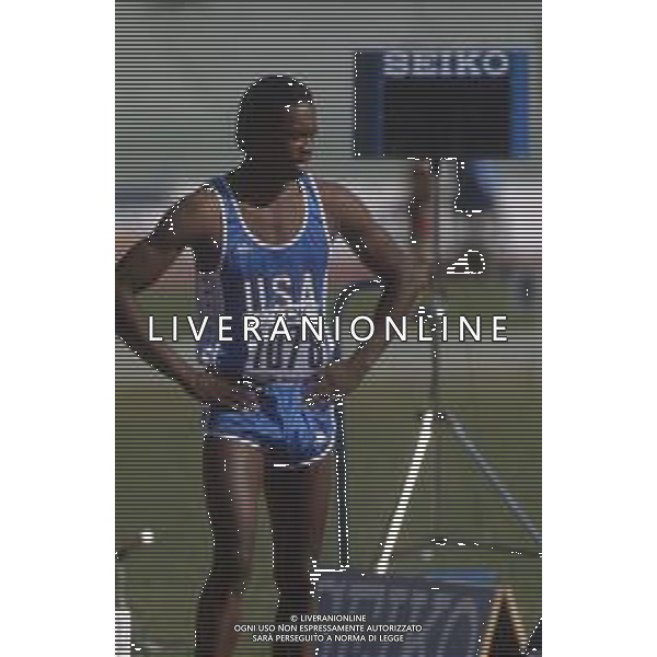 DIAP-RETROSPETTIVA HARRY LEE REYNOLDS ATLETA NELLA FOTO HARRY LEE REYNOLDS AI MONDIALI DI ATLETICA A ROMA NELL\'ANNO 1987 AG ALDO LIVERANI SAS