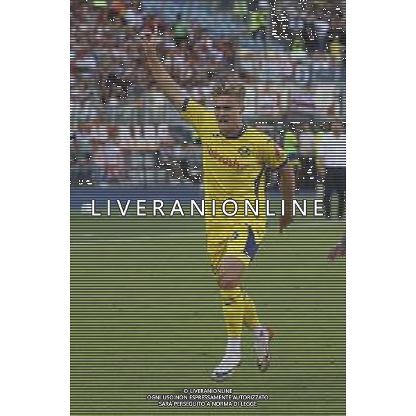 Martin Frese of Hellas Verona FC gestures1during AS Roma vs Hellas Verona FC, 5° Serie A Enilive 2025-26 game at Olimpic stadium in Roma (RM), Italy, on September 28, 2025. (Photo by Davide Casentini) AG ALDO LIVERANI SAS