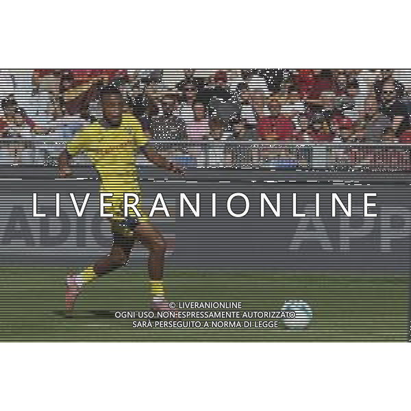 Rafik Belghali of Hellas Verona FC play the ball during AS Roma vs Hellas Verona FC, 5° Serie A Enilive 2025-26 game at Olimpic stadium in Roma (RM), Italy, on September 28, 2025. (Photo by Davide Casentini) AG ALDO LIVERANI SAS