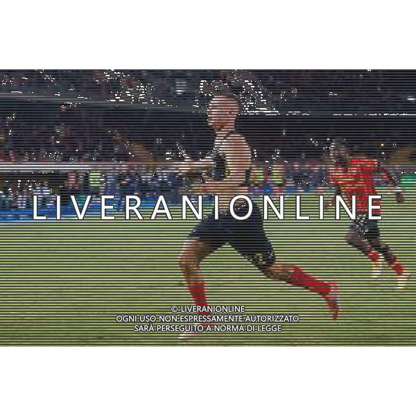 TVEM September 28, 2025 Lecce, Italy - US Lecce vs Bologna FC - Italian soccer serie A 2025/26 - Via Del Mare Stadium. In the pic: Francesco Camarda of US Lecce celebrates after scoring a goal FOTO EMMANUELE MASTRODONATO-AG ALDO LIVERANI SAS