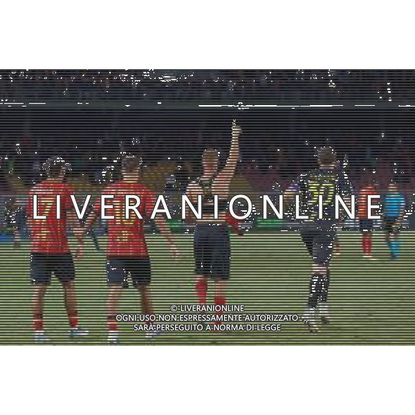 TVEM September 28, 2025 Lecce, Italy - US Lecce vs Bologna FC - Italian soccer serie A 2025/26 - Via Del Mare Stadium. In the pic: Francesco Camarda of US Lecce celebrates after scoring a goal FOTO EMMANUELE MASTRODONATO-AG ALDO LIVERANI SAS