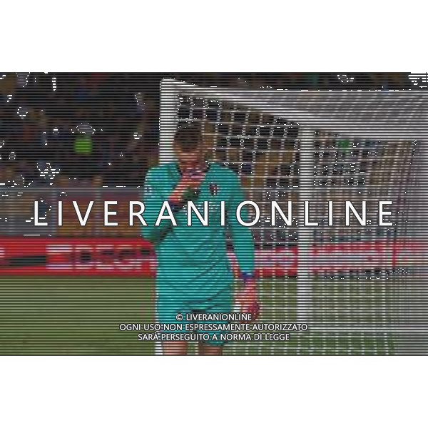 TVEM September 28, 2025 Lecce, Italy - US Lecce vs Bologna FC - Italian soccer serie A 2025/26 - Via Del Mare Stadium. In the pic: Lukasz Skorupski of Bologna FC FOTO EMMANUELE MASTRODONATO-AG ALDO LIVERANI SAS