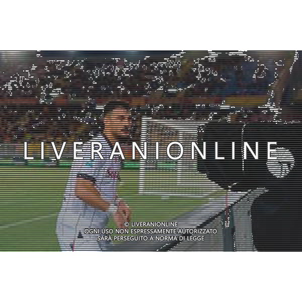 TVEM September 28, 2025 Lecce, Italy - US Lecce vs Bologna FC - Italian soccer serie A 2025/26 - Via Del Mare Stadium. In the pic: Riccardo Orsolini of Bologna FC celebrates after scoring a goal FOTO EMMANUELE MASTRODONATO-AG ALDO LIVERANI SAS