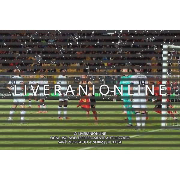 TVEM September 28, 2025 Lecce, Italy - US Lecce vs Bologna FC - Italian soccer serie A 2025/26 - Via Del Mare Stadium. In the pic: Francesco Camarda of US Lecce celebrates after scoring a goal FOTO EMMANUELE MASTRODONATO-AG ALDO LIVERANI SAS