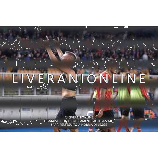 TVEM September 28, 2025 Lecce, Italy - US Lecce vs Bologna FC - Italian soccer serie A 2025/26 - Via Del Mare Stadium. In the pic: Francesco Camarda of US Lecce celebrates after scoring a goal FOTO EMMANUELE MASTRODONATO-AG ALDO LIVERANI SAS