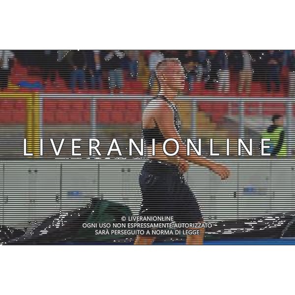 TVEM September 28, 2025 Lecce, Italy - US Lecce vs Bologna FC - Italian soccer serie A 2025/26 - Via Del Mare Stadium. In the pic: Francesco Camarda of US Lecce celebrates after scoring a goal FOTO EMMANUELE MASTRODONATO-AG ALDO LIVERANI SAS