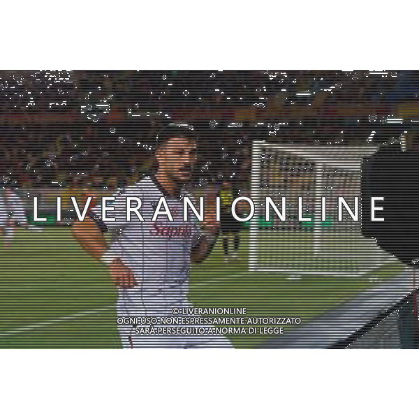 TVEM September 28, 2025 Lecce, Italy - US Lecce vs Bologna FC - Italian soccer serie A 2025/26 - Via Del Mare Stadium. In the pic: Riccardo Orsolini of Bologna FC celebrates after scoring a goal FOTO EMMANUELE MASTRODONATO-AG ALDO LIVERANI SAS