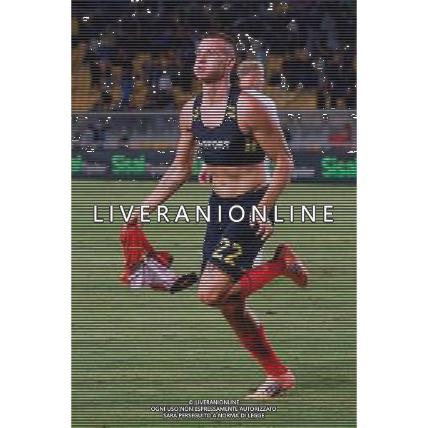 TVEM September 28, 2025 Lecce, Italy - US Lecce vs Bologna FC - Italian soccer serie A 2025/26 - Via Del Mare Stadium. In the pic: Francesco Camarda of US Lecce celebrates after scoring a goal FOTO EMMANUELE MASTRODONATO-AG ALDO LIVERANI SAS