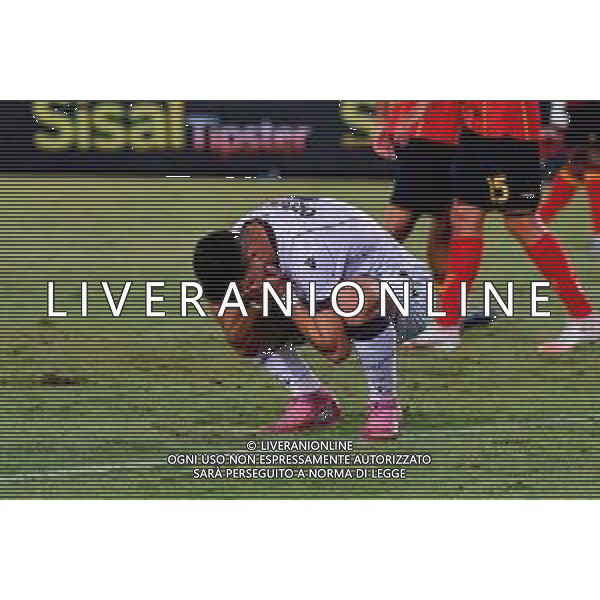 TVEM September 28, 2025 Lecce, Italy - US Lecce vs Bologna FC - Italian soccer serie A 2025/26 - Via Del Mare Stadium. In the pic: Riccardo Orsolini of Bologna FC disappointment FOTO EMMANUELE MASTRODONATO-AG ALDO LIVERANI SAS