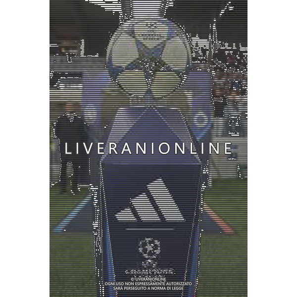 Pallone Ufficiale - The ball of the match before Atalanta BC vs Club Brugge, Champions League 2025-26 League phase, Matchday 2°, game at New Balance Arena in Bergamo (BG), Italy, on September 30, 2025. (Photo by Davide Casentini)- AGENZIA ALDO LIVERANI SAS