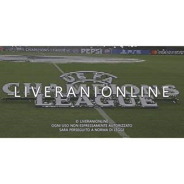 Champions League logo before Atalanta BC vs Club Brugge, Champions League 2025-26 League phase, Matchday 2°, game at New Balance Arena in Bergamo (BG), Italy, on September 30, 2025. (Photo by Davide Casentini)- AGENZIA ALDO LIVERANI SAS