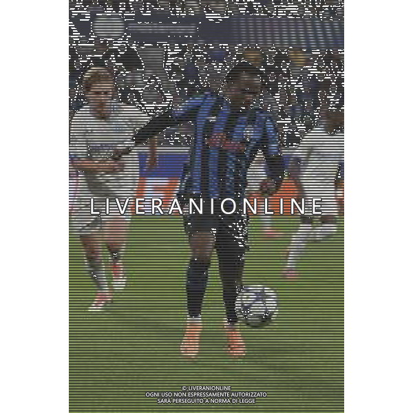 Ademola Lookman of Atalanta BC play the ball during Atalanta BC vs Club Brugge, Chanpions League 2025-26 League phase, Matchday 2°, game at New Balance Arena in Bergamo (BG), Italy, on September 30, 2025. (Photo by Davide Casentini)- AGENZIA ALDO LIVERANI SAS