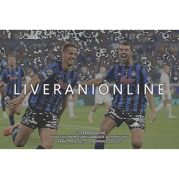 Mario Pasalic of Atalanta BC celebrates after scoring during Atalanta BC vs Club Brugge, Chanpions League 2025-26 League phase, Matchday 2°, game at New Balance Arena in Bergamo (BG), Italy, on September 30, 2025. (Photo by Davide Casentini)- AGENZIA ALDO LIVERANI SAS