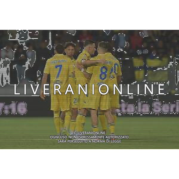Frosinone vs Cesena Campionato Serie BKT - 6 Giornata Stadio B.Stirpe - Frosinone 30-09-2025 nella foto Esultanza Frosinone Foto Federico Gaetano - ag Aldo liverani ©FEDERICO GAETANO - AGENZIA ALDO LIVERANI SAS