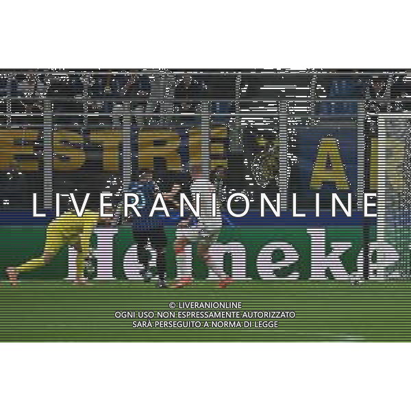 Uefa Champions League 2025-2026 Inter vs Slavia Praga Stadio Giuseppe Meazza 30 Settembre 2025 Nella foto: Gol Lautaro Martinez Foto Andrea Rosito- Agenzia Liverani Sas - AGENZIA ALDO LIVERANI SAS