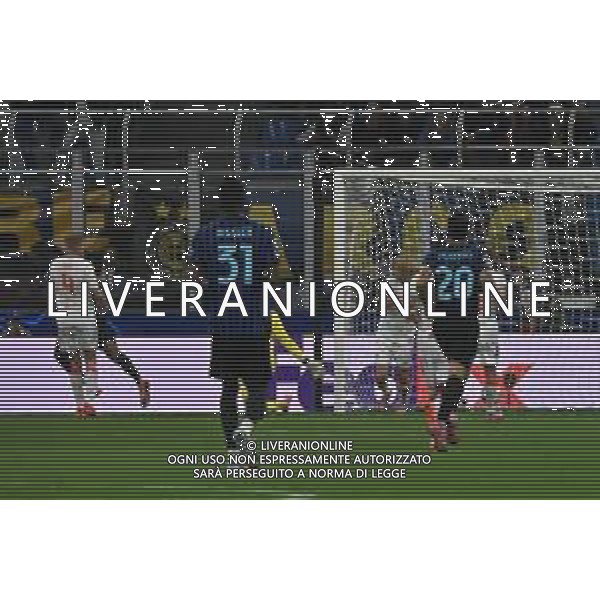 Uefa Champions League 2025-2026 Inter vs Slavia Praga Stadio Giuseppe Meazza 30 Settembre 2025 Nella foto: Gol Denzel Dumfires Foto Andrea Rosito- Agenzia Liverani Sas - AGENZIA ALDO LIVERANI SAS