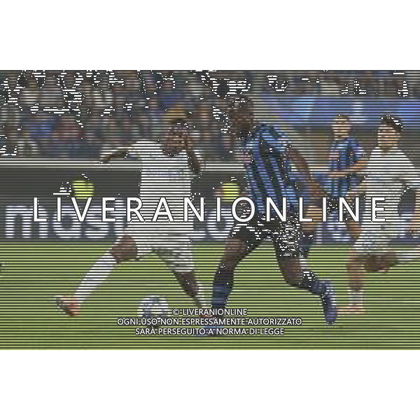 Yunus Musah of Atalanta BC competes for the ball with Joel Ordóñez of Club Brugge during Atalanta BC vs Club Brugge, Chanpions League 2025-26 League phase, Matchday 2°, game at New Balance Arena in Bergamo (BG), Italy, on September 30, 2025. (Photo by Davide Casentini)- AGENZIA ALDO LIVERANI SAS