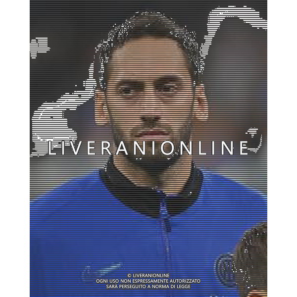Inter vs Slavia Praga nella foto Hakan Calhanoglu (Inter) Milano 30-09-2025 Stadio Giuseppe Meazza - San Siro Inter vs Slavia Praga UEFA Champions League fase a girone unico - 2a giornata foto Roberto Garavaglia/Agenzia Aldo Liverani sas