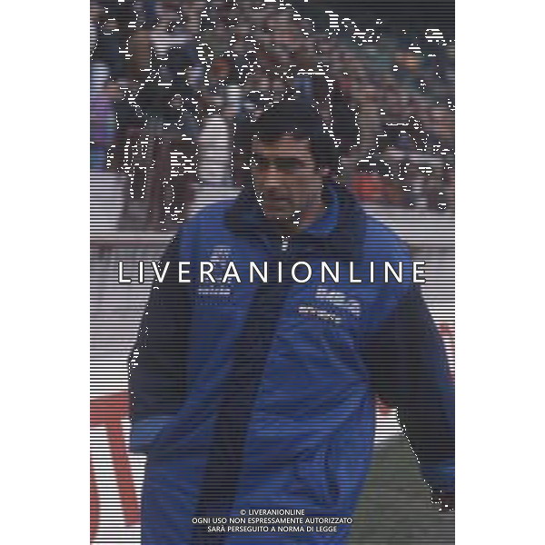DIAP-RETROSPETTIVA MASSIMO CACCIATORI ALLENATORE ASCOLI CALCIO NELLA FOTO MASSIMO CACCIATORI ALLENATORE ASCOLI CALCIO NELL\'ANNO 1992 AG ALDO LIVERANI SAS