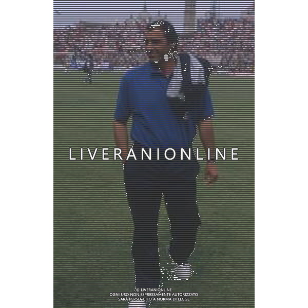 DIAP-RETROSPETTIVA MASSIMO CACCIATORI ALLENATORE ASCOLI CALCIO NELLA FOTO MASSIMO CACCIATORI ALLENATORE ASCOLI CALCIO NELL\'ANNO 1992 AG ALDO LIVERANI SAS