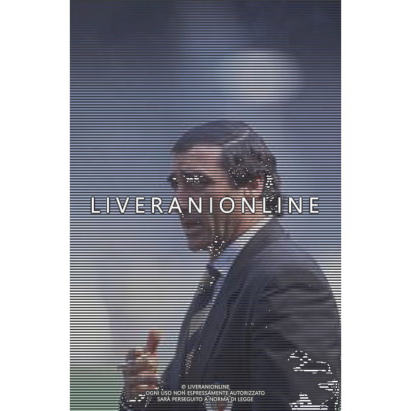 DIAP-RETROSPETTIVA MASSIMO CACCIATORI ALLENATORE ASCOLI CALCIO NELLA FOTO MASSIMO CACCIATORI ALLENATORE ASCOLI CALCIO NELL\'ANNO 1992 AG ALDO LIVERANI SAS