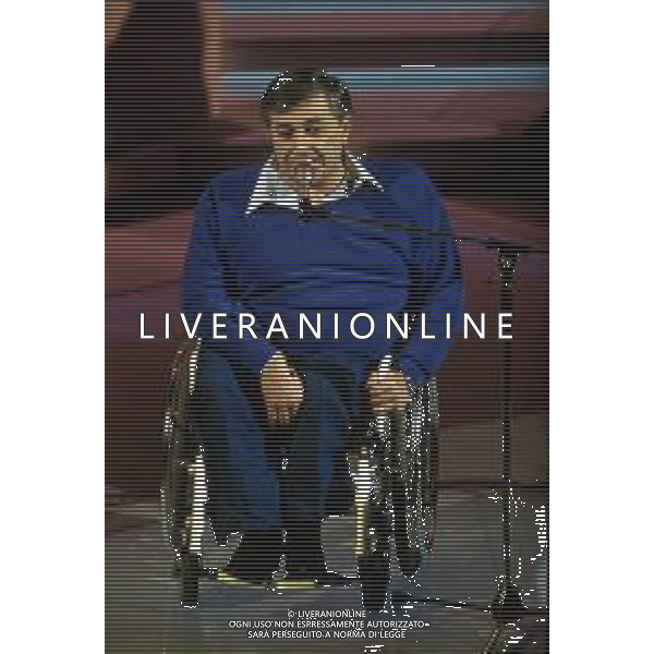 DIAP-RETROSPETTIVA PIERANGELO BERTOLI CANTANTE NELLA FTO PIERANGELO BERTOLI AL FESTIVAL DI SANREMO NELL\'ANNO 1992 AG ALDO LIVERANI SAS