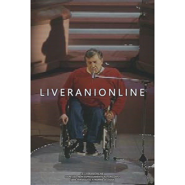 DIAP-RETROSPETTIVA PIERANGELO BERTOLI CANTANTE NELLA FTO PIERANGELO BERTOLI AL FESTIVAL DI SANREMO NELL\'ANNO 1992 AG ALDO LIVERANI SAS