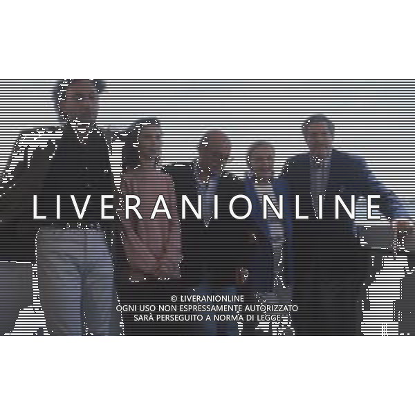 DIAP-RETROSPETTIVA MARCELLO MASTROIANNI ATTORE NELLA FOTO JEANNE MOREAU CON MARCELLO MASTROIANNI AL FESTIVAL INTERNAZIONALE DEL CINEMA DI CANNES NELL\'ANNO 1991 E IL CAST DEL FILM AG ALDO LIVERANI SAS 